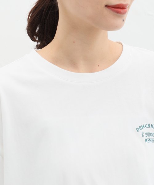 Honeys(ハニーズ)/刺繍ロゴゆるＴシャツ トップス Tシャツ ロゴT 半袖 オーバーサイズ UVカット /img27