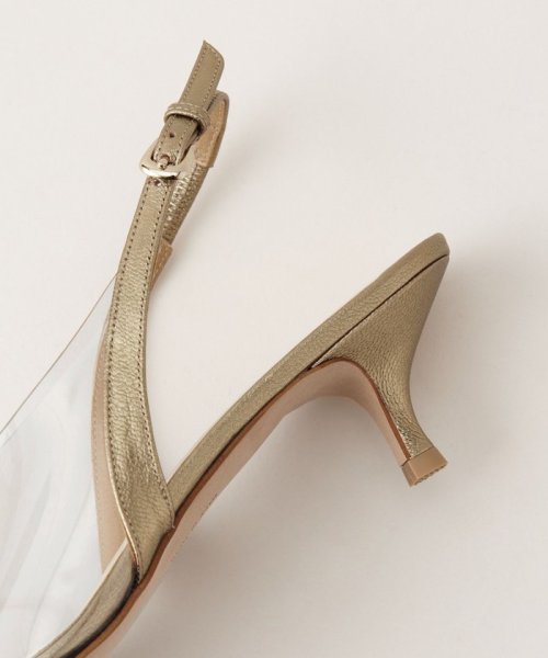 ポインテッドPVCバックベルト パンプス45↑ あらかじめご了承ください