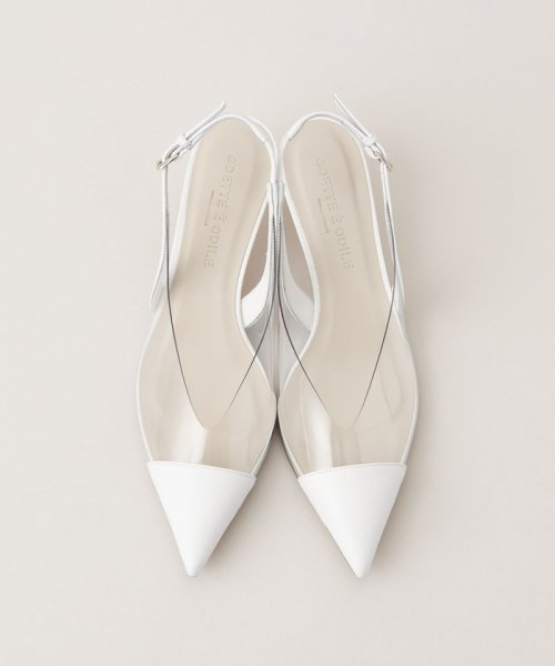 ポインテッドPVCバックベルト パンプス45↑ あらかじめご了承ください