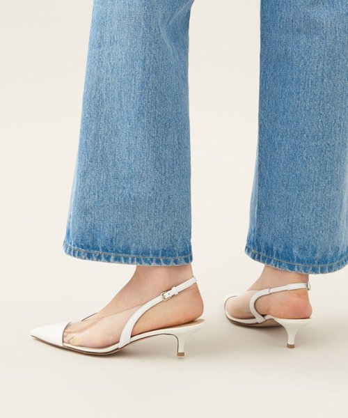 ポインテッドPVCバックベルト パンプス45↑ あらかじめご了承ください