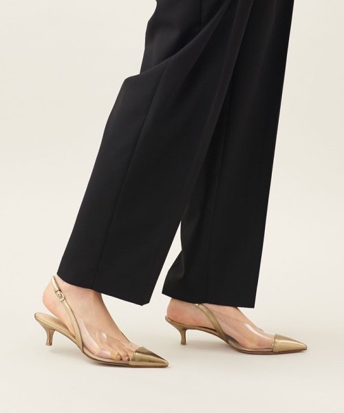 ポインテッドPVCバックベルト パンプス45↑ あらかじめご了承ください