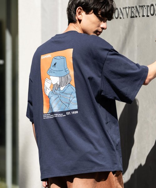 Rocky Monroe(ロッキーモンロー)/KANGOL カンゴール Tシャツ 半袖 バックプリント メンズ レディース カットソー イラスト オーバーサイズ ビッグシルエット リラックス ゆったり クル/img17