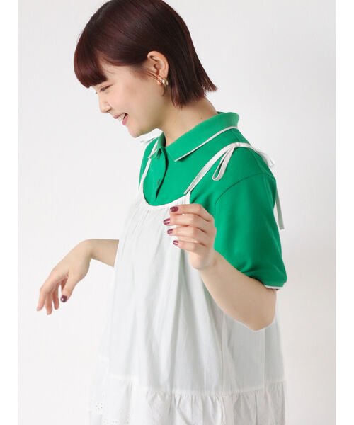 ehka sopo(エヘカソポ)/ワンポイント刺繍ポロシャツ/img10