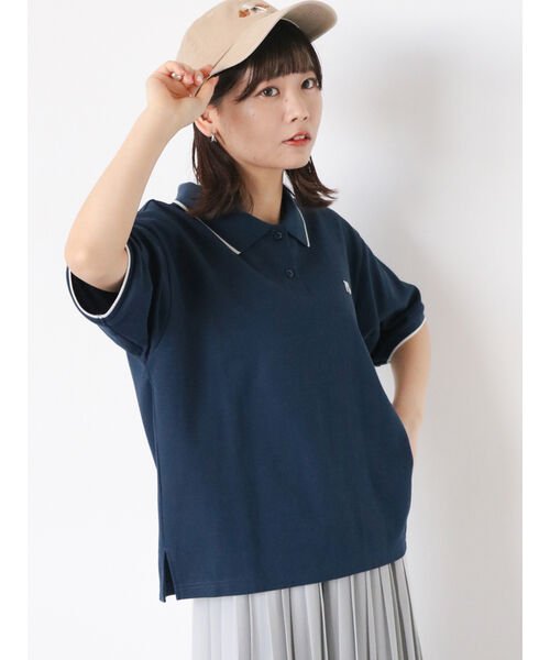 ehka sopo(エヘカソポ)/ワンポイント刺繍ポロシャツ/img16