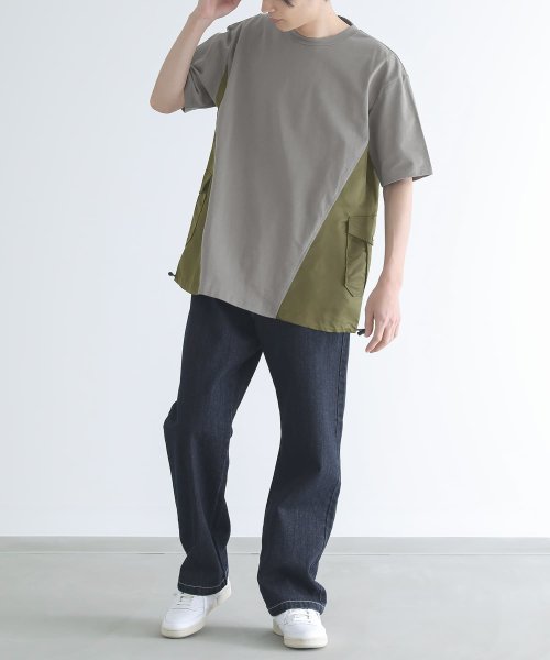osharewalker(オシャレウォーカー)/『異素材デザインTシャツ』/img04