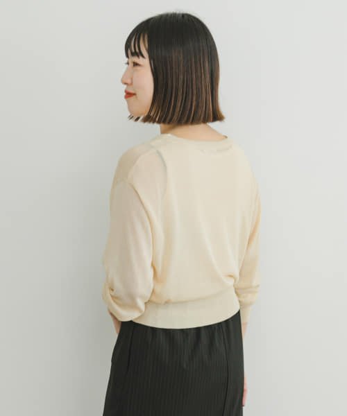 ITEMS URBANRESEARCH(アイテムズ アーバンリサーチ（レディース）)/シアークルーネックショートカーディガン/img11