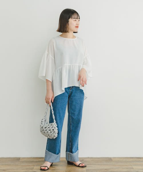 ITEMS URBANRESEARCH(アイテムズ アーバンリサーチ（レディース）)/【予約】シアーティアードブラウス/img13