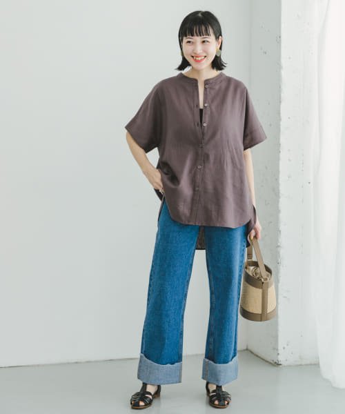 ITEMS URBANRESEARCH(アイテムズ アーバンリサーチ（レディース）)/【予約】『セットアップ対応』『洗濯可』リネンレーヨンフレンチシャツ/img09