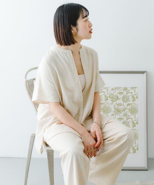 ITEMS URBANRESEARCH(アイテムズ アーバンリサーチ（レディース）)/【予約】『セットアップ対応』『洗濯可』リネンレーヨンフレンチシャツ/img12