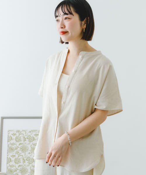 ITEMS URBANRESEARCH(アイテムズ アーバンリサーチ（レディース）)/【予約】『セットアップ対応』『洗濯可』リネンレーヨンフレンチシャツ/img14