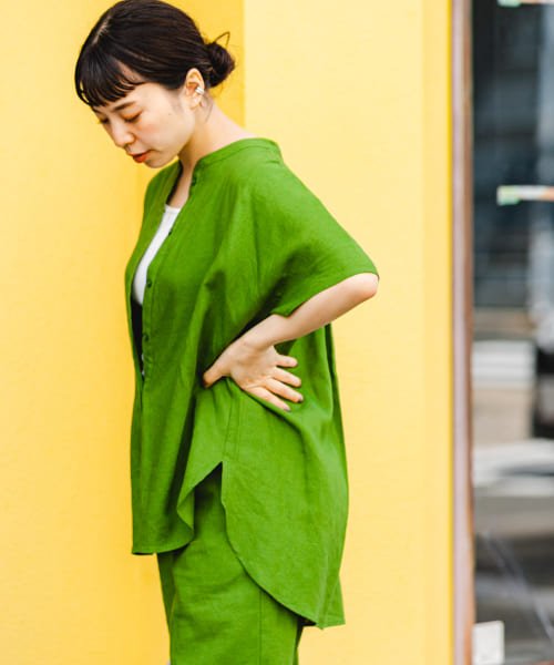 ITEMS URBANRESEARCH(アイテムズ アーバンリサーチ（レディース）)/『セットアップ対応』『洗濯可』リネンレーヨンフレンチシャツ/img21