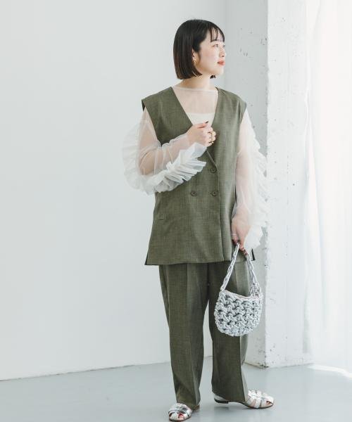 ITEMS URBANRESEARCH(アイテムズ アーバンリサーチ（レディース）)/チュールフリルビッグトップス/img05