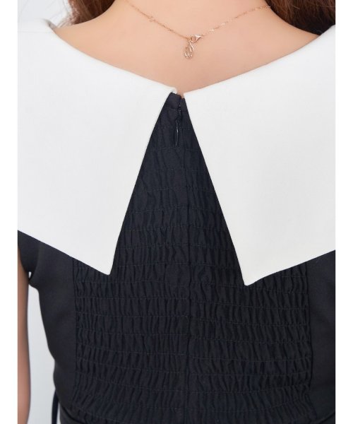 ビッグカラーオーガンジードットワンピース 