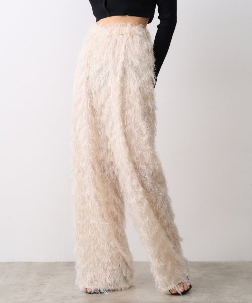 CODE A｜feather jacquard easy pants CODE FAV