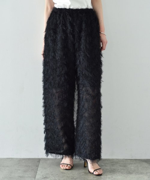 CODE A｜feather jacquard easy pants CODE FAV