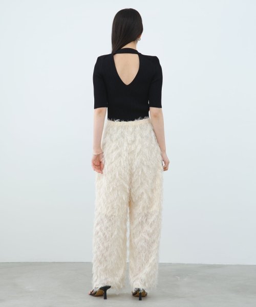 CODE A｜feather jacquard easy pants CODE FAV