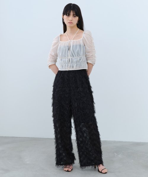 CODE A｜feather jacquard easy pants CODE FAV