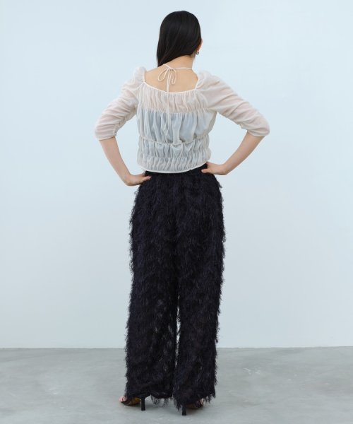 CODE A｜feather jacquard easy pants CODE FAV
