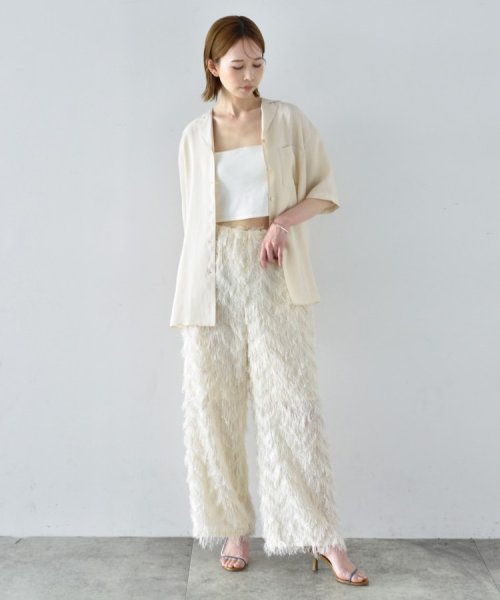 CODE A｜feather jacquard easy pants CODE FAV