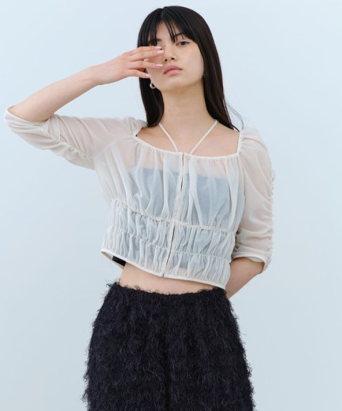 DRESSTERIOR(ドレステリア)/CODE A｜sheer gather blouse/img01