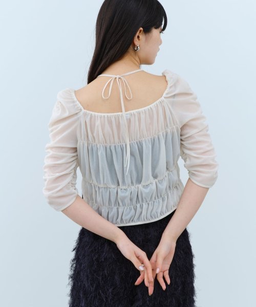 DRESSTERIOR(ドレステリア)/CODE A｜sheer gather blouse/img04