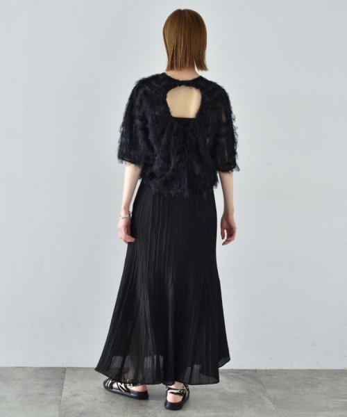 DRESSTERIOR(ドレステリア)/CODE A｜feather jacquard back open blouse/img20