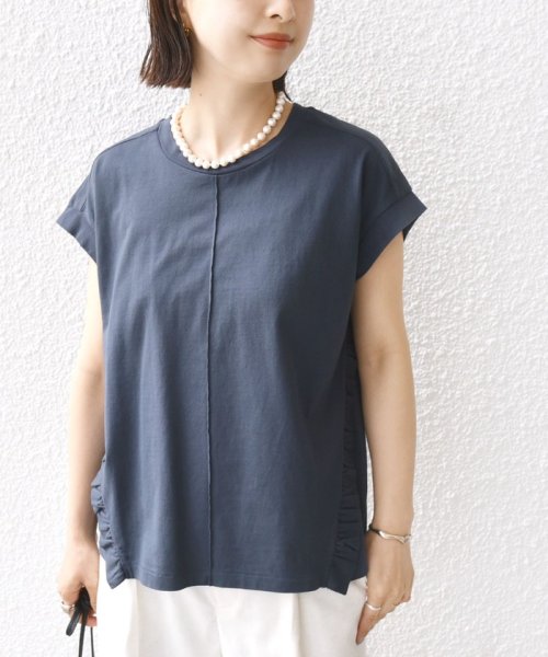 SHIPS WOMEN(シップス　ウィメン)/《一部予約》* 〈手洗い可能〉オーガニック コットン フリル TEE ◆/img42