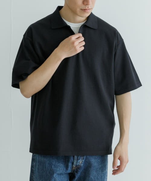 URBAN RESEARCH(アーバンリサーチ)/ATON　FRESCA KNIT CREW POLO/img01