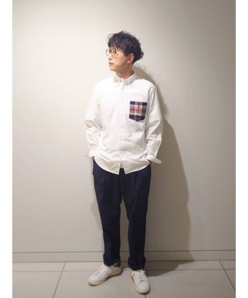 バッキンガムベア 長袖ボタンダウンシャツ 無地/チェック バッキンガムベア