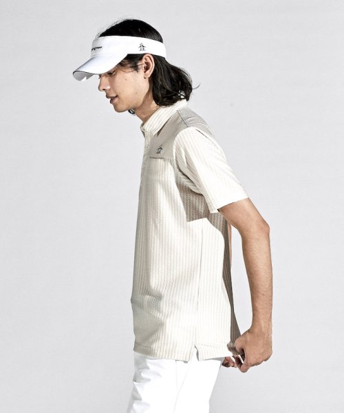 Munsingwear(マンシングウェア)/SUNSCREENサッカーストライプテーラーカラー半袖シャツ/img11