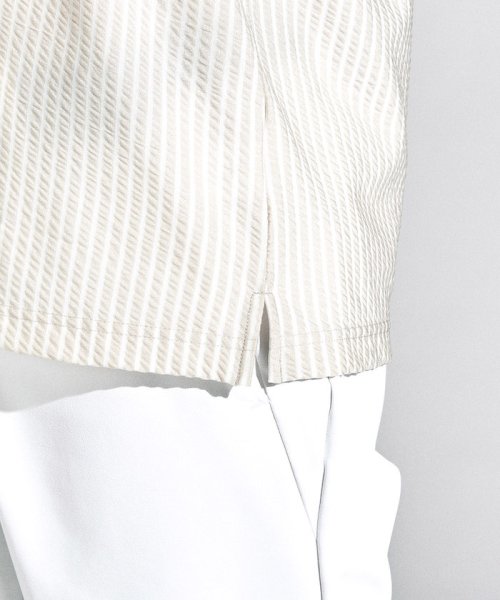 Munsingwear(マンシングウェア)/SUNSCREENサッカーストライプテーラーカラー半袖シャツ/img14