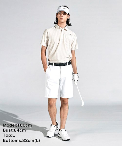 Munsingwear(マンシングウェア)/SUNSCREENサッカーストライプテーラーカラー半袖シャツ/img17