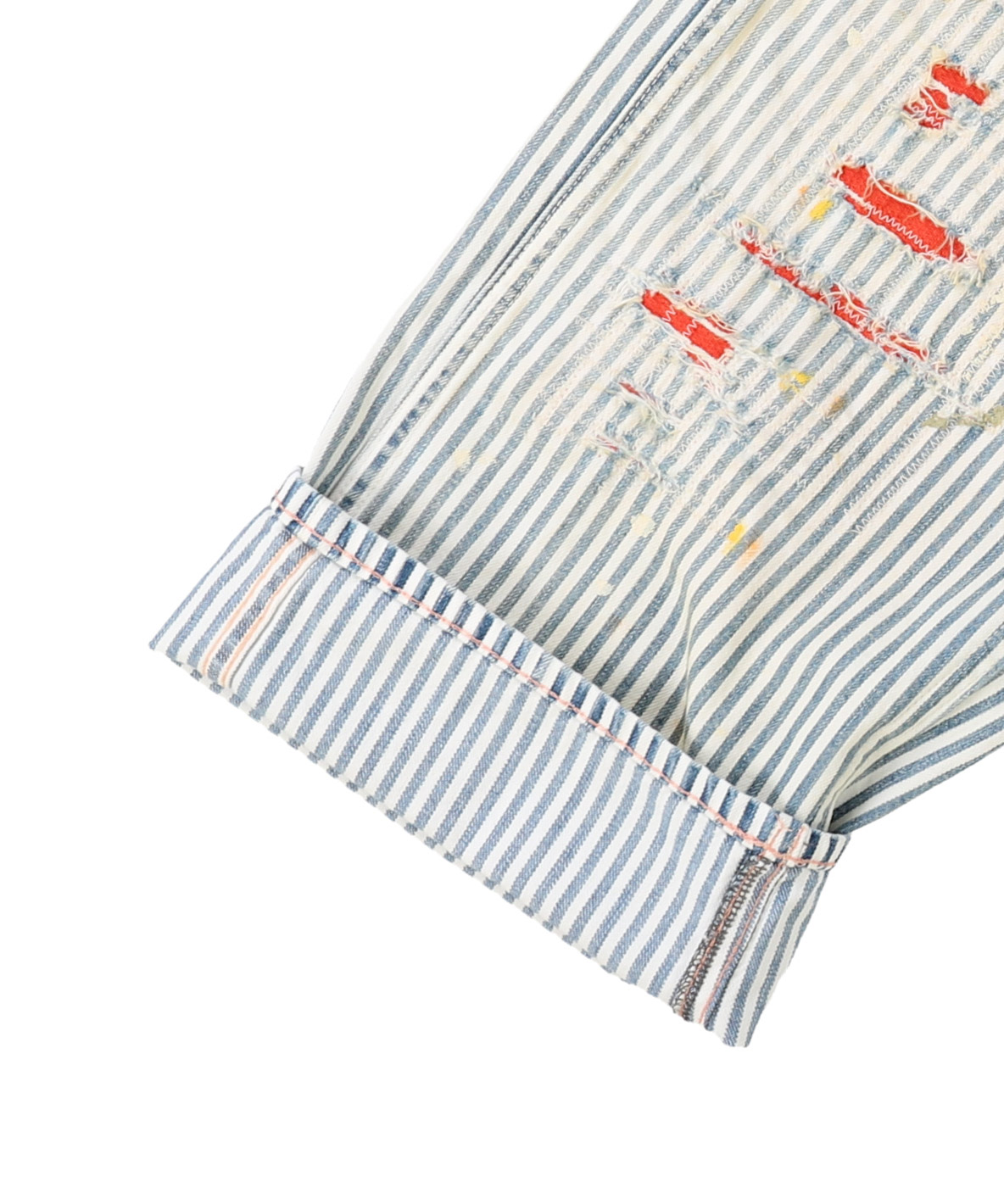 デニムダンガリー DENIM DUNGAREE ヒッコリーリメイクパンツ 01 デニムダンガリー DENIM DUNGAREE ヒッコリーリメイクパンツ(505836634