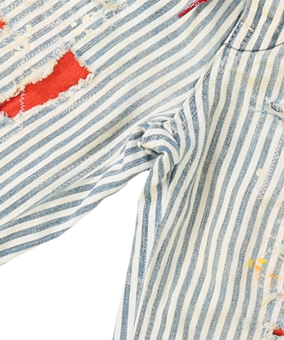 デニムダンガリー DENIM DUNGAREE ヒッコリーリメイクパンツ 01 デニムダンガリー DENIM DUNGAREE ヒッコリーリメイクパンツ(505836634