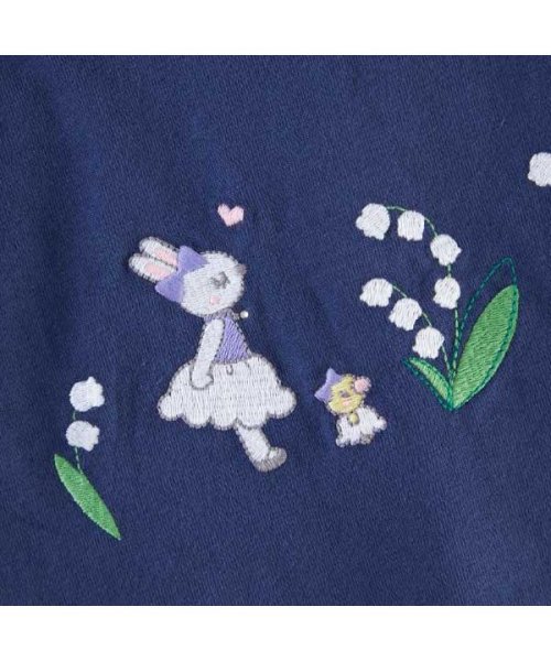 KP(ケーピー)/KP(ケーピー)mimiちゃんのスズラン柄後ろ切り替え半袖Tシャツ(140～160)/img02
