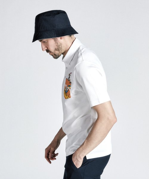 Munsingwear(マンシングウェア)/EXcDRY D－Tecトロピカルペンギン刺繍デザイン半袖シャツ/img01