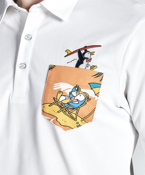 Munsingwear(マンシングウェア)/EXcDRY D－Tecトロピカルペンギン刺繍デザイン半袖シャツ/img04
