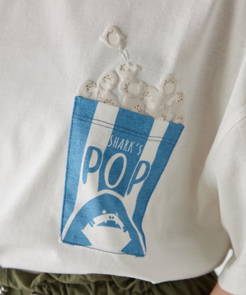 NICE CLAUP OUTLET(ナイスクラップ　アウトレット)/サメポップコーン発泡プリントTシャツ/img02