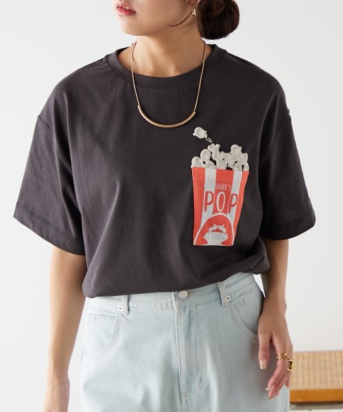 NICE CLAUP OUTLET(ナイスクラップ　アウトレット)/サメポップコーン発泡プリントTシャツ/img04