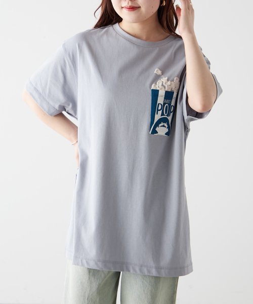 NICE CLAUP OUTLET(ナイスクラップ　アウトレット)/サメポップコーン発泡プリントTシャツ/img05