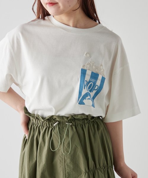 NICE CLAUP OUTLET(ナイスクラップ　アウトレット)/サメポップコーン発泡プリントTシャツ/img06