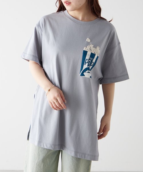 NICE CLAUP OUTLET(ナイスクラップ　アウトレット)/サメポップコーン発泡プリントTシャツ/img08