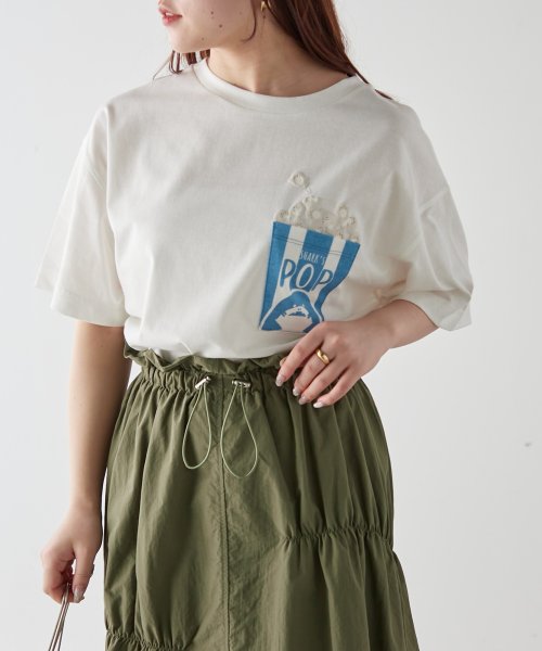 NICE CLAUP OUTLET(ナイスクラップ　アウトレット)/サメポップコーン発泡プリントTシャツ/img10