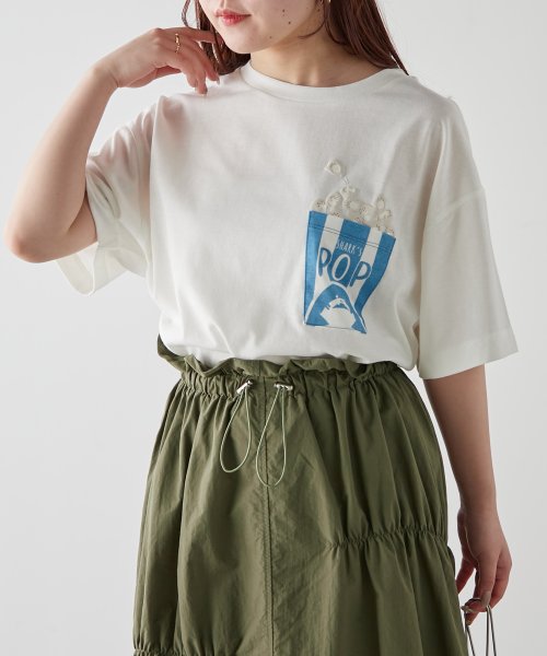 NICE CLAUP OUTLET(ナイスクラップ　アウトレット)/サメポップコーン発泡プリントTシャツ/img21