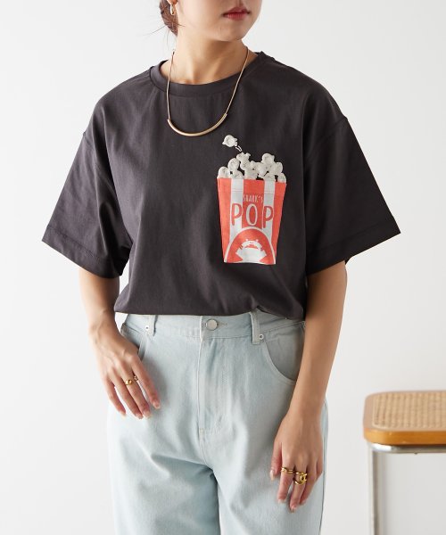 NICE CLAUP OUTLET(ナイスクラップ　アウトレット)/サメポップコーン発泡プリントTシャツ/img22