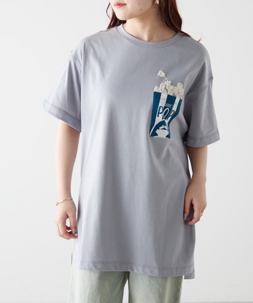 NICE CLAUP OUTLET(ナイスクラップ　アウトレット)/サメポップコーン発泡プリントTシャツ/img23