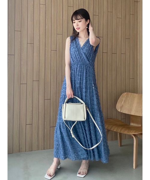品質満点 フリンジジャガードカシュクールワンピース【WEB限定カラー/WEB ワンピース