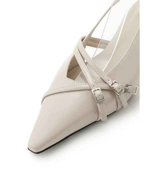 アシメストラップスリングミュール 予めご了承ください