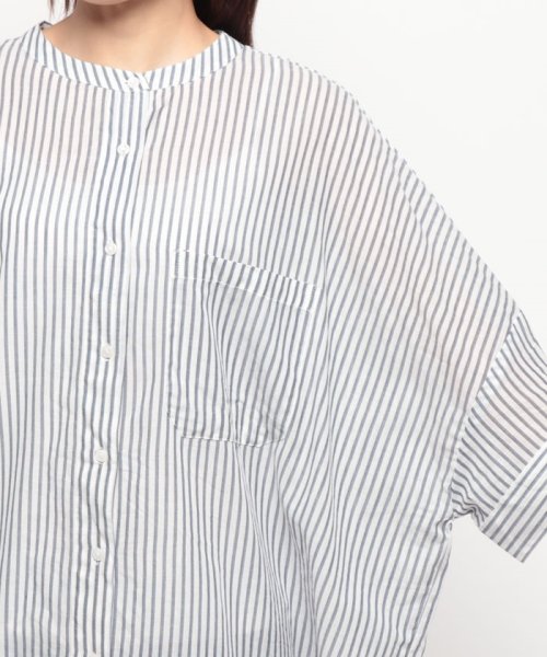OLIVE des OLIVE(オリーブデオリーブ)/【nao】ストライプシャツ　トップス　シャツ　オフィス　インド綿　コットン100％　春/img13