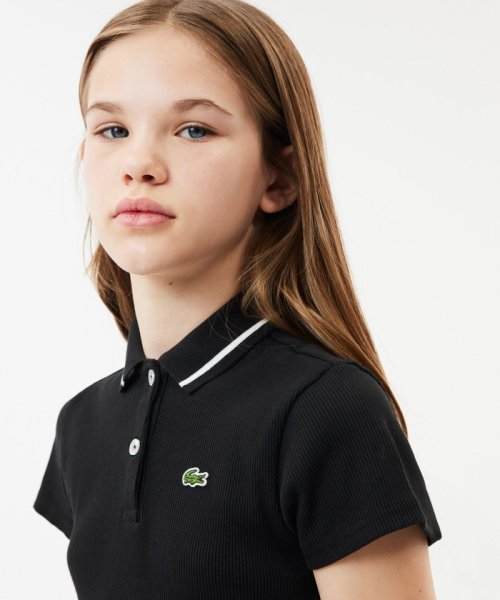 LACOSTE KIDS(ラコステ　キッズ)/コットンリブニットAラインGIRLSポロワンピース/img02